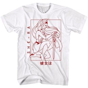 She-Ra Japanese Kanji-Ra T Shirt Princess Of Power Masters Of The Universe